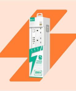 LightWave EXT 54U Power Extension 5 Ports AC with 4 USB Ports Universal Socket Outlets 2 Metres