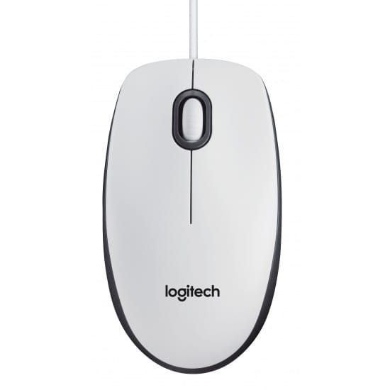 Logitech B100 Optical USB Mouse (White)