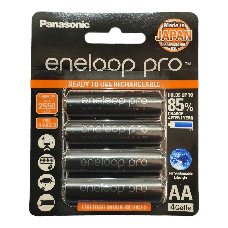 Panasonic Eneloop Pro AA x4 2550mAh Rechargeable Batteries