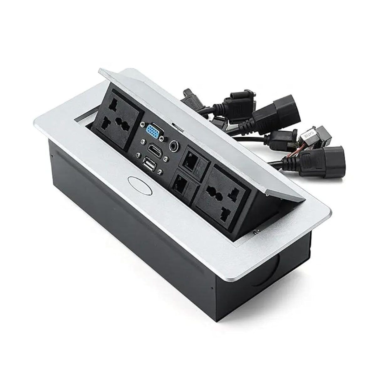 Tabletop Pop-up Power Connection Box with Outlet