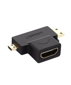 UGREEN Micro HDMI Male + Mini HDMI Male to HDMI Female Adapter – HD129 – UG-20144