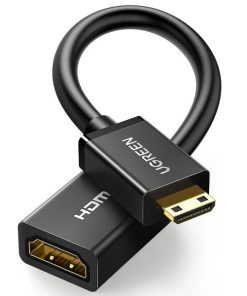 Ugreen Mini HDMI Male to HDMI Female Adapter Cable 22cm – UG- 20137