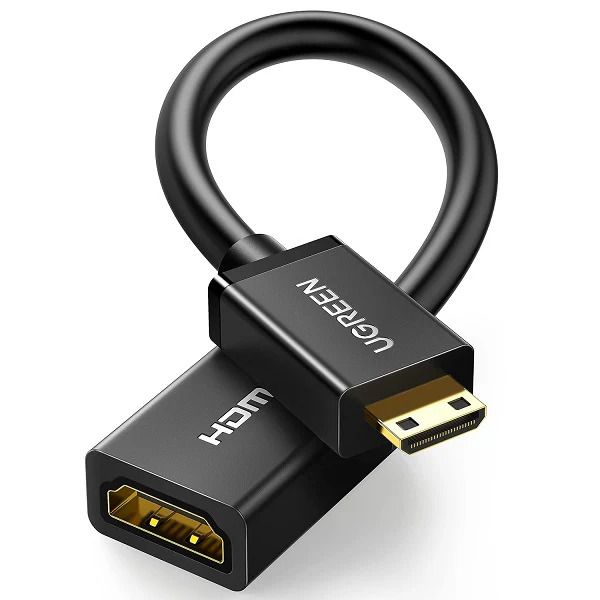 Ugreen Mini HDMI Male to HDMI Female Adapter Cable 22cm – UG- 20137