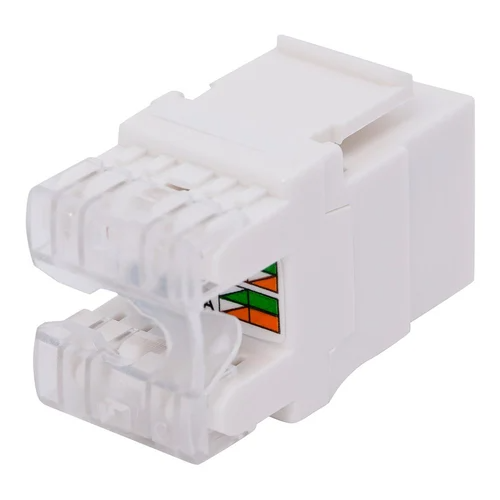 Vention CAT.6 UTP 180 Degree Keystone Jack- White – VEN-IPEW0